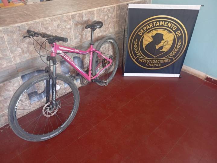Chepes: recuperaron la bicicleta robada a una estudiante en el Instituto de Formación Docente