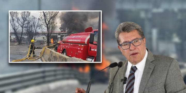 Ricardo Monreal plantea regular transporte de gas LP tras explosión de pipa en Puente de la Concordia