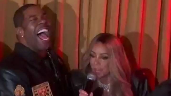 Moment Mariah Carey slurs her words at chaotic VMAs after-party as she sings along to hit song with Busta Rhymes