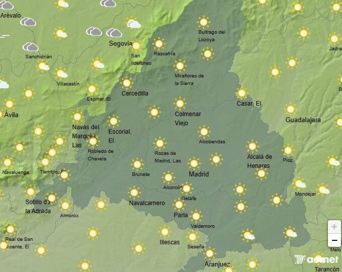 El tiempo en Madrid este viernes: temperaturas suaves por la mañana y máximas de hasta 32ºC
