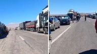 Hay más de 150 camiones y autos varados por el cierre del Paso de Jama