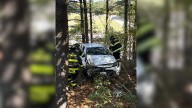 83-year-old driver rescued after crashing down embankment in Stoneham