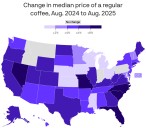 Where coffee prices are rising the most