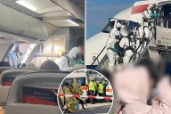 'Flight from hell' sees six passengers sickened with mystery illness, ground crews enter in hazmat suits: 'Pure panic mode'