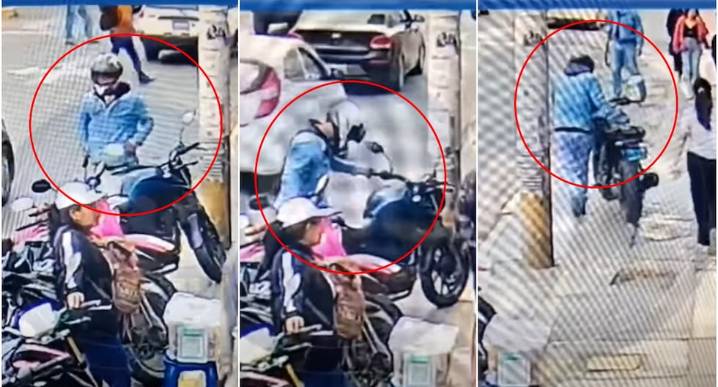 Pisco: delincuente se lleva moto a plena luz del día en cuestión de segundos
