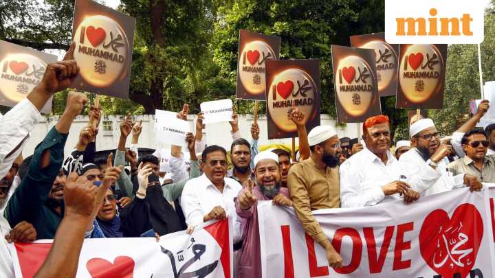 ‘I Love Mohammad’ protests in UP: Stones pelted, police lathicharge