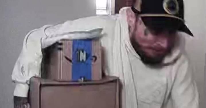 Irvine police are searching for an alleged package thief. They've dubbed him 'Postal Malone'