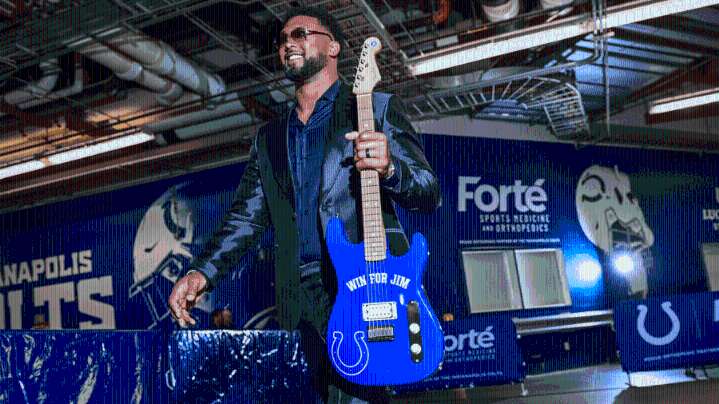 Purdue's Guitar Lab creates Colts 'Win for Jim' guitar