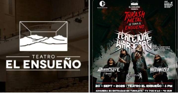 El Teatro El Ensueño en Ciudad Bolívar será escenario de una noche de thrash metal
