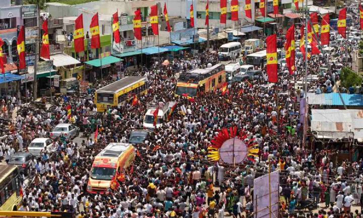Shoes, poles and garbage: Karur's tell tale signs of celebration turning into mourning