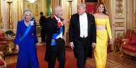 Donald Trump Gives a Speech During a State Banquet While on His Visit to the UK