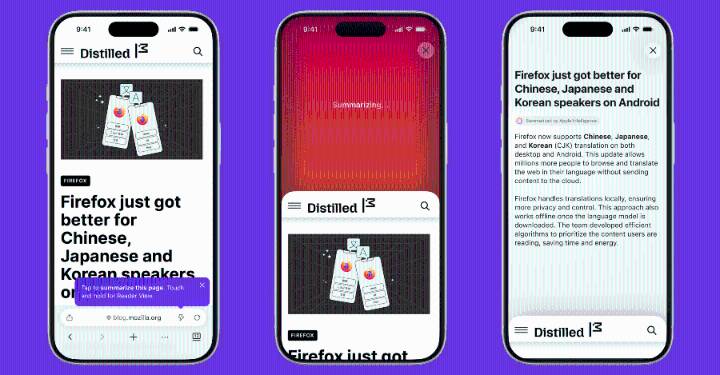 Firefox launches ‘shake to summarize’ on iPhones
