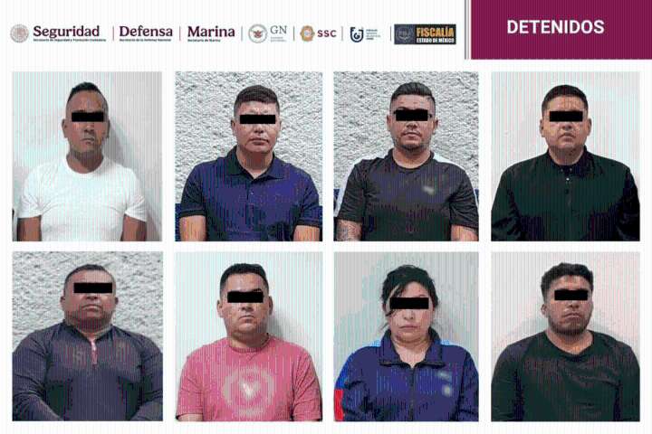 Detienen a ocho presuntos secuestradores, entre ellos tres policías de la SSC CDMX