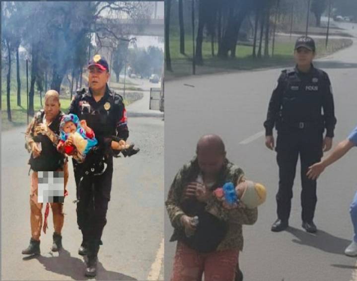 Mujer protege con su cuerpo y salva la vida de una bebé de la explosión en puente Iztapalapa