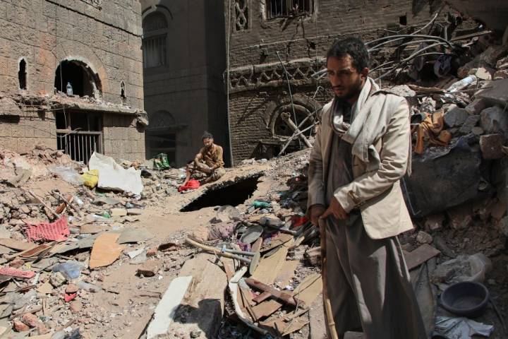 Israeli strikes on Yemen's Houthi rebels damage residential homes, forcing families to live in ruins