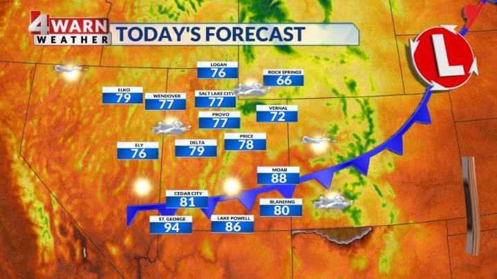 Isolated storms for northeastern Utah, but fall-like weather for most of the Beehive state