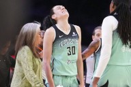Breanna Stewart has MRI on her left knee, injured in Game 1 win, AP source says