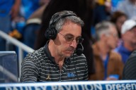 UCLA broadcaster Josh Lewin is in his happy place