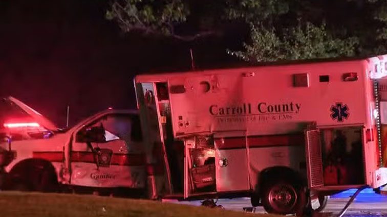 2 flown to hospitals in Reisterstown crash involving ambulance, tractor