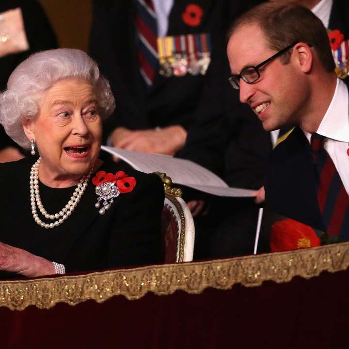 Prince William on Queen Elizabeth II Bond