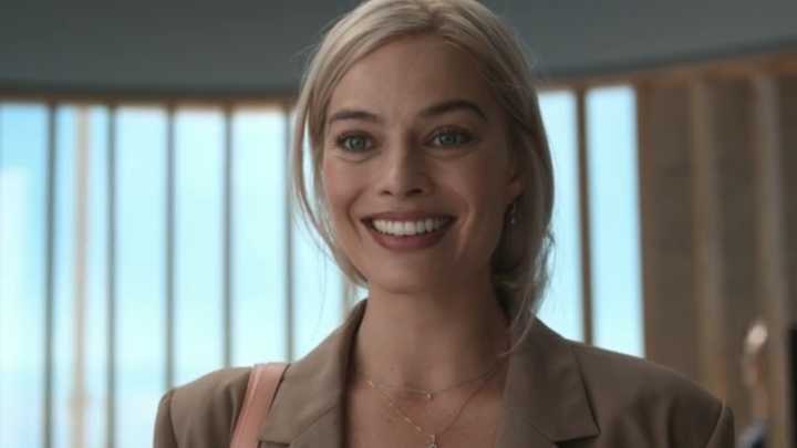Margot Robbie's Latest Press Tour Outfits Include A Gorgeous Spin On The Naked Dress And A Look Involving A Vintage Bra That I Can't Get Over