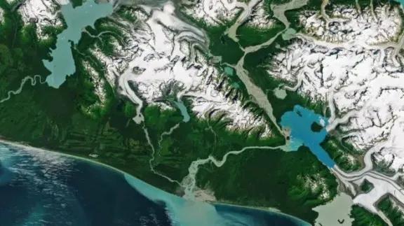 Retroceso glaciar en Alaska dio origen a una nueva isla