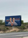 Fuerza Libertaria denunció pintadas sobre carteles de Joaquín y Carlos Eguía