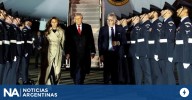 Trump llegó a Londres para visita oficial en medio de las protestas