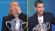 Carlos Alcaraz left gobsmacked as Aryna Sabalenka immediately regrets live interview gaffe