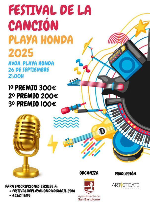 El festival de la canción de Playa Honda dará tres premios monetarios