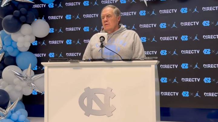 'Like a 7-year-old's birthday party' - Bill Belichick's press conference setup mocked by fans after heavy UNC defeat