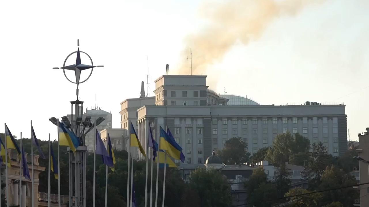 Aftermath in Kyiv after Russia assaults Ukraine with over 800 drones and decoys