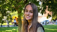 Jazz Jennings gives a full look at her 100-lb weight loss in a tiny jean skirt as she returns for last year at Harvard