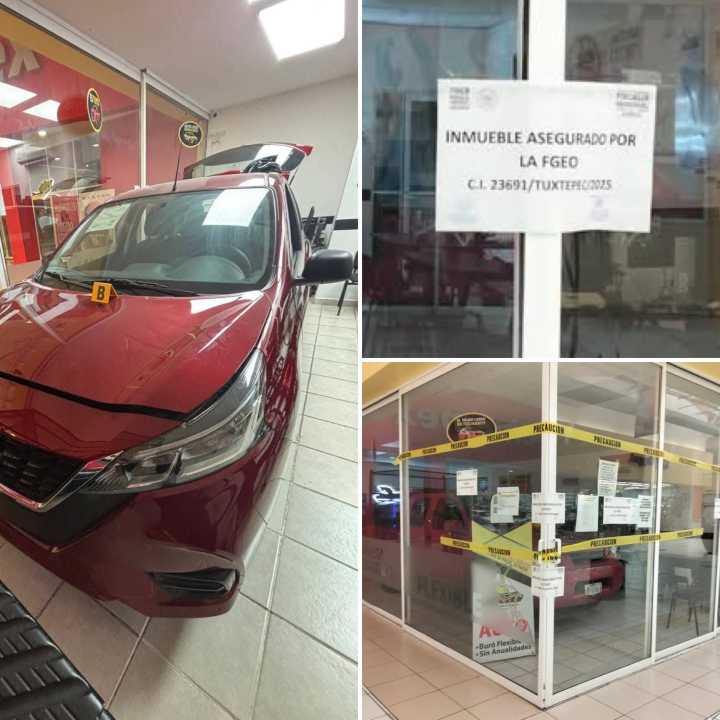 Asegura Fiscalía de Oaxaca local de “Autos del Golfo” tras fraudes millonarios y denuncias ciudadanas