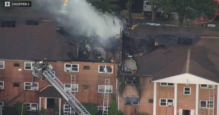 3-alarm apartment fire burning in Bristol Township, Pennsylvania