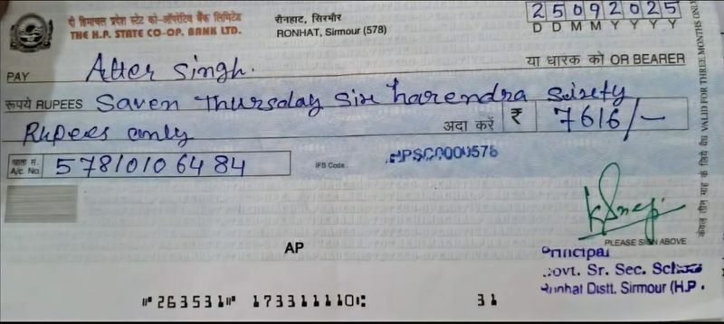 A cheque that bounced on grammar: Principal’s English slip becomes a lesson for state