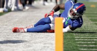 Giants' Malik Nabers carted off against Chargers with knee injury