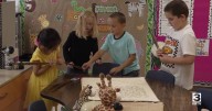 Young students learn about the US Constitution
