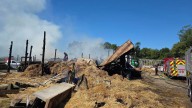 Multiple departments respond to large barn fire Sunday, crews return Monday