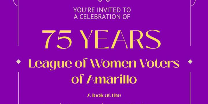 Amarillo League of Women Voters celebrating 75th anniversary in October