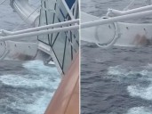 Pasajera de un crucero quedó atrapada en un tobogán de agua, sobre mar abierto: "Aterrador"