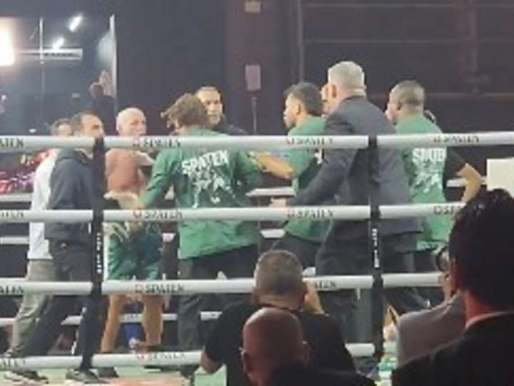 Una velada boxística terminó en una batalla campal en Brasil: una ex estrella de la UFC quedó inconsciente en el ring