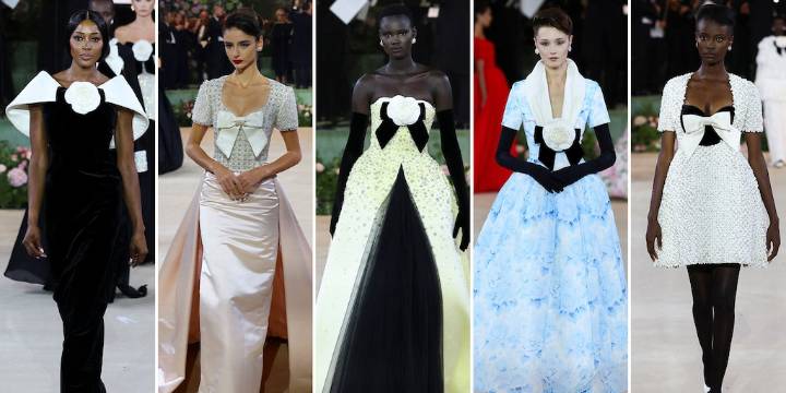 Terciopelo, flores y brillos: cuáles fueron los looks más icónicos de la Semana de la Moda de Londres