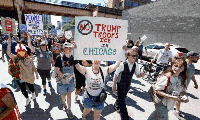 Trump amenaza con enviar tropas contra migrantes en Chicago
