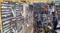 Tamil Nadu stampede: Posters of Vijay showing bloodstained hands appear in Karur amid outrage