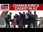 Charlie Kirk's casket and VP Vance have arrived in Arizona from Utah