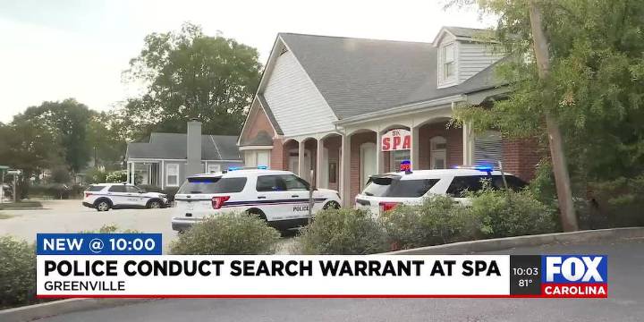Police conduct search warrant at spa in Greenville