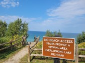 No beach in sight for Up North state park overlooking Lake Michigan