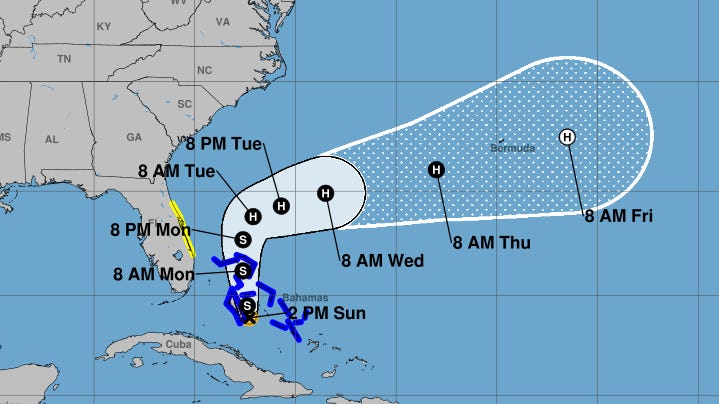 Where is Tropical Storm Imelda? Track location, path. Florida impact