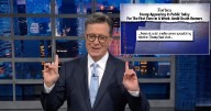 Watch: Colbert Obsesses over Trump Death Rumors, Audience Boos After Hearing He 'Is Very Much Alive'